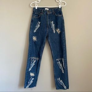 Sandro brades Lightnings jeans
